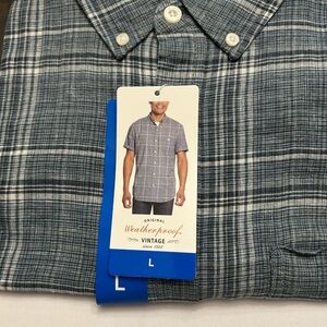 Men's Dark blue Checkered Shirt Weatherproof Vintage brand